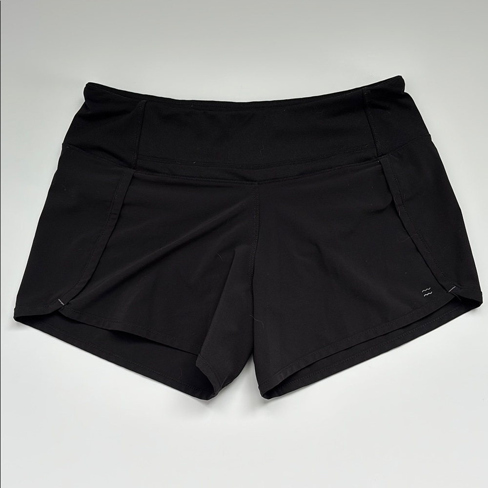Women's Bamboo Free Fly Black Athletic Shorts with liner